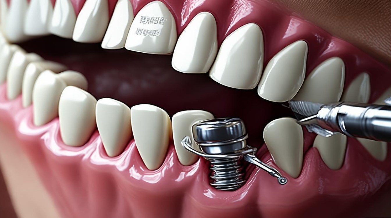 四颗种植体 全口牙-图1