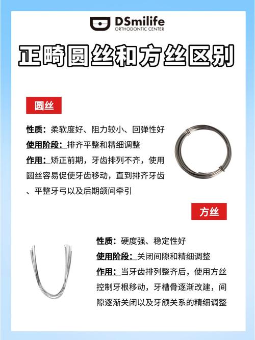 正畸方丝与直丝的区别是什么?核心差异及适用场景有何不同?-图2 正畸方丝与直丝的区别是什么?核心差异及适用场景有何不同?-图2
