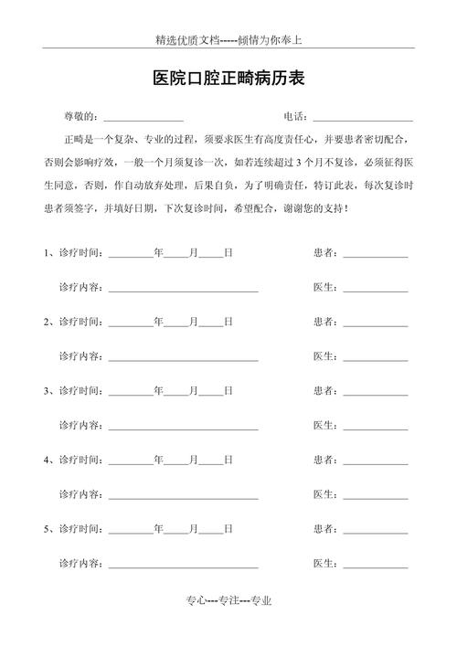 口腔正畸病例模式-图1